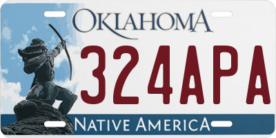 OK license plate 324APA
