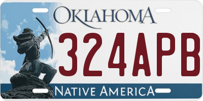 OK license plate 324APB