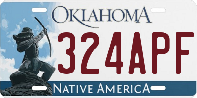 OK license plate 324APF