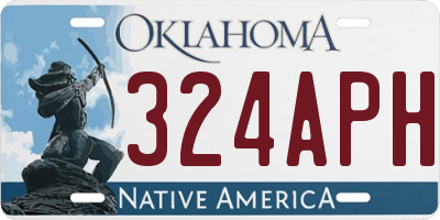 OK license plate 324APH