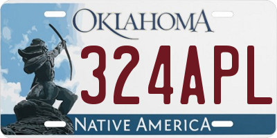 OK license plate 324APL