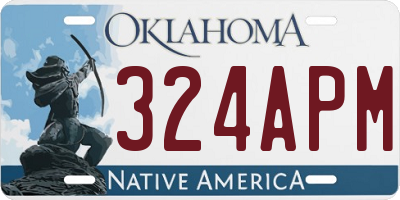 OK license plate 324APM