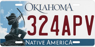 OK license plate 324APV