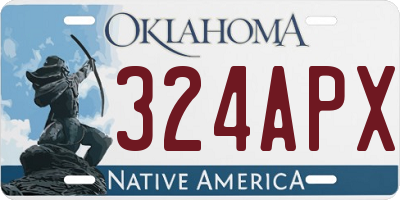 OK license plate 324APX