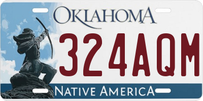 OK license plate 324AQM