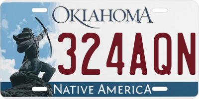 OK license plate 324AQN