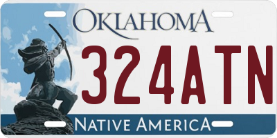 OK license plate 324ATN
