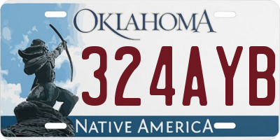 OK license plate 324AYB