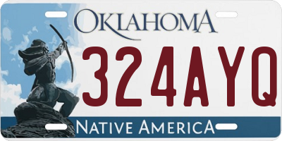OK license plate 324AYQ