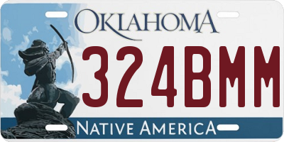 OK license plate 324BMM
