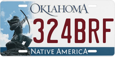 OK license plate 324BRF