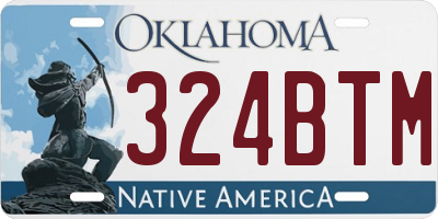 OK license plate 324BTM