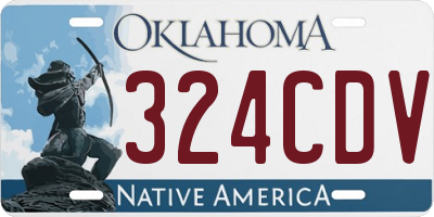 OK license plate 324CDV