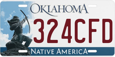 OK license plate 324CFD