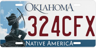 OK license plate 324CFX