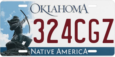 OK license plate 324CGZ