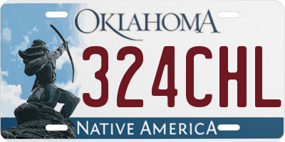 OK license plate 324CHL