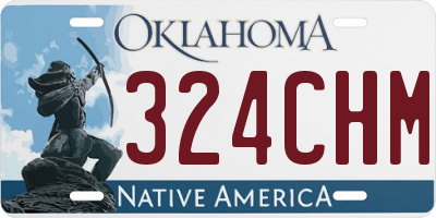 OK license plate 324CHM
