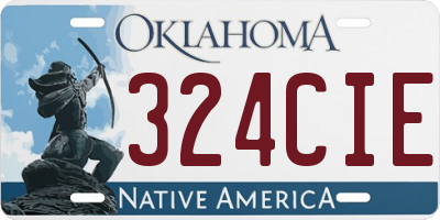 OK license plate 324CIE