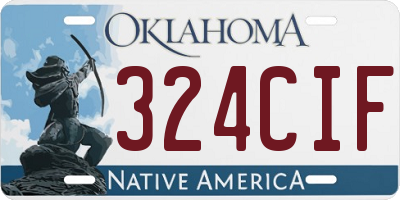 OK license plate 324CIF