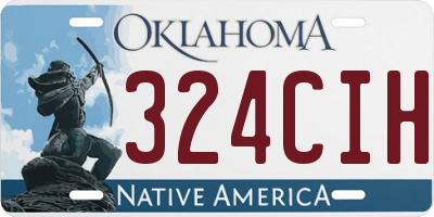 OK license plate 324CIH