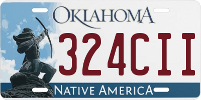 OK license plate 324CII