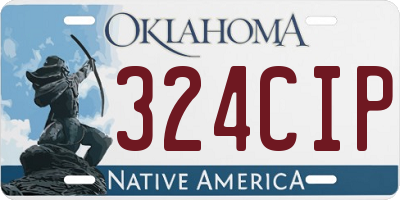 OK license plate 324CIP