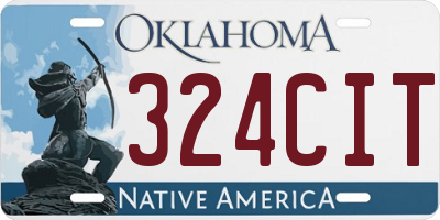 OK license plate 324CIT