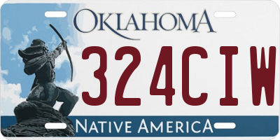 OK license plate 324CIW