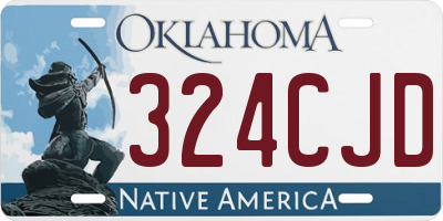 OK license plate 324CJD