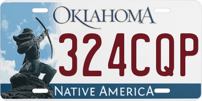 OK license plate 324CQP
