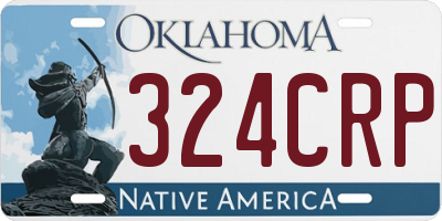 OK license plate 324CRP