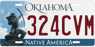 OK license plate 324CVM
