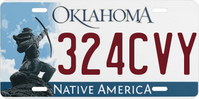 OK license plate 324CVY
