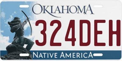 OK license plate 324DEH