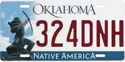 OK license plate 324DNH