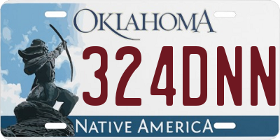 OK license plate 324DNN