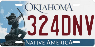 OK license plate 324DNV