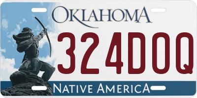 OK license plate 324DOQ