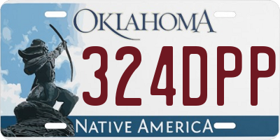OK license plate 324DPP