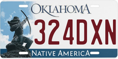 OK license plate 324DXN