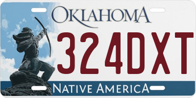 OK license plate 324DXT