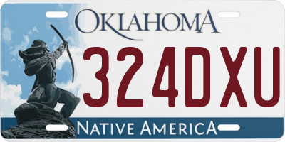 OK license plate 324DXU