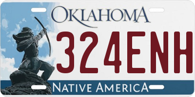 OK license plate 324ENH