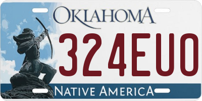 OK license plate 324EUO