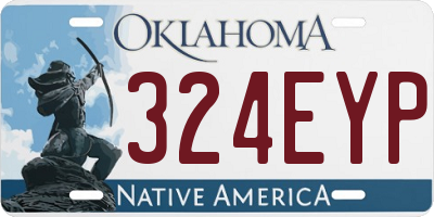 OK license plate 324EYP