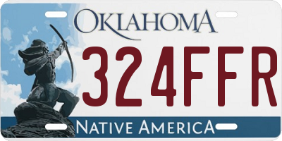 OK license plate 324FFR