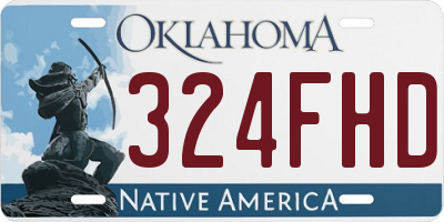 OK license plate 324FHD
