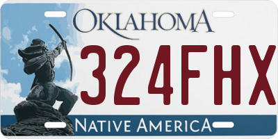 OK license plate 324FHX