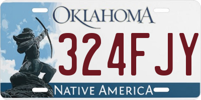 OK license plate 324FJY